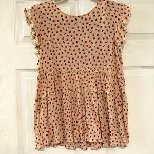 The cutest flowy and floral teacher top!